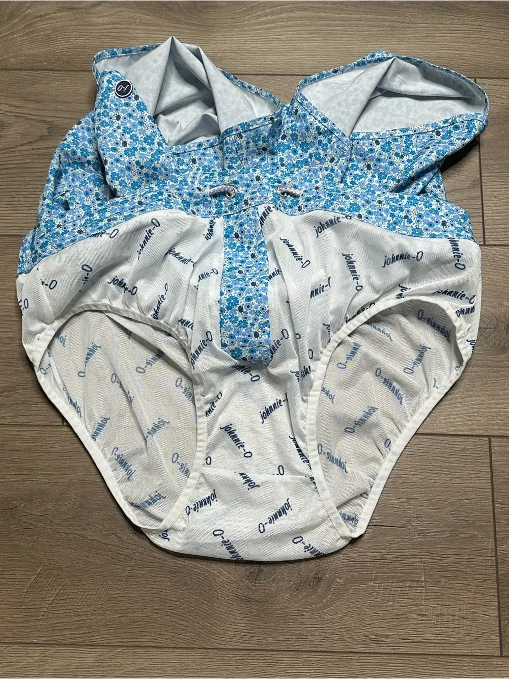 Johnnie-O 7" Hummell Lined Stretch Swim Trunks Surf Shorts Blue Floral Size XL - Picture 8 of 14